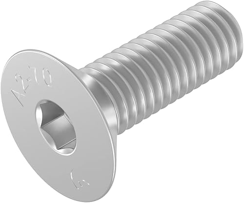 Vite a testa svasata SECCARO M4 x 14 mm, acciaio inox V2A VA A2, DIN 7991 / ISO 10642, esagono incassato, 20 pezzi - Honorern