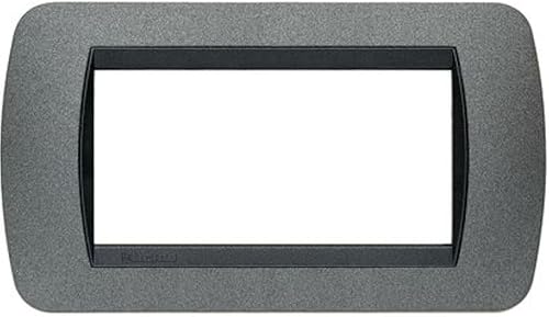 BTicino L4804GF Living International Placca 4 Posti, Grafite - Honorern