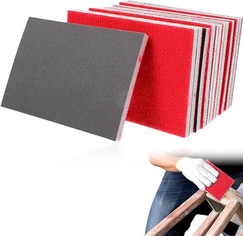 12 Pezzi Spugne Abrasive Blocchi Spugna Abrasiva a Grana Abrasivi 180-3000 Granulometria lavabili e riutilizzabili spugna abrasiva a umido Per Lucidare Legno Plastica Metallo - Honorern