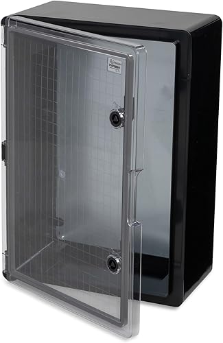 Custodia in plastica ABS, IP65, custodia a parete, custodia vuota, 500x350x190 mm, nero, trasparente, custodia serie Fleet - Honorern