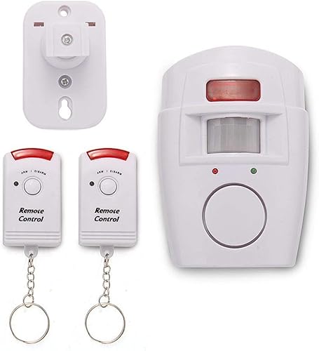 Allarme Antifurto in Blister con Sensore Sensibile a Raggio 110 Gradi e Sirena da 105 Db, Completo di 2 Telecomandi - Honorern