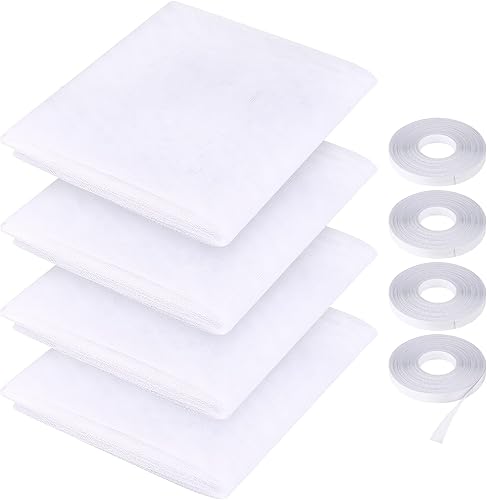 FEPITO zanzariera aggiornata per Windows, zanzariera a Rete a Maglia Zanzariera a Forma di zanzara con 4 Nastri autoadesivi (1.5m*2m(4pack)) - Honorern