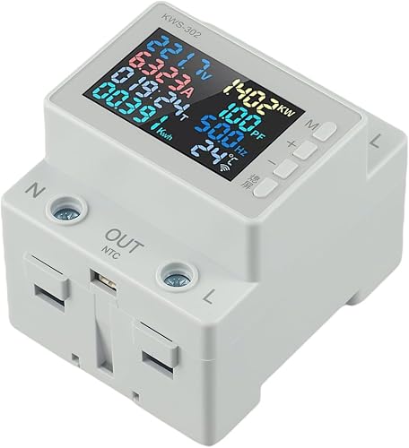 Misuratore di potenza intelligente, misuratore di tensione e corrente, AC170-300V 63A WiFi Power Meter, consumo energetico e monitor di utilizzo dell'elettricità, controllo APP remoto intelligente - Honorern