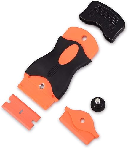 2 raschietti in plastica con 100 Lame in Raschietto in plastica, raschietti plastica per Adesivi in Vinile, rimozione di Vetro e solvente per Etichette - Honorern