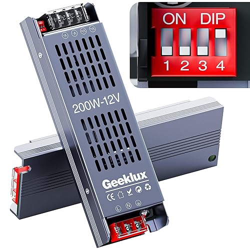 Trasformatore LED 220V 12V, Alimentatore Dimmer 100W, Driver Led Senza Rumore e Senza Sfarfallio, Dimmerabile, Compatto e Sottile, IP20, Alimentatore 12V per Strisce LED e Stampante 3D - Honorern