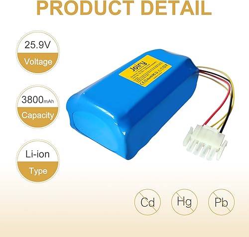 Joiry 25.9V 3800mAh Li-ion Batteria kompatibel mit AL-KO Robolinho 82, 82.8, 116, 3000, 3100, 4000, 4100 - Honorern