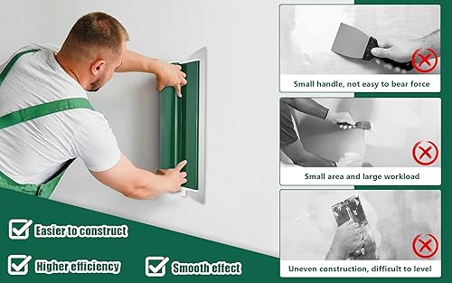 Spatole per Stucco, Stucco per Carrozzeria Cazzuola Muratore Frattazzo per Rasatura, Frattazzo per Stucco Spatola in Cemento Strumento per Intonacare Rapidamente, 25cm - Honorern