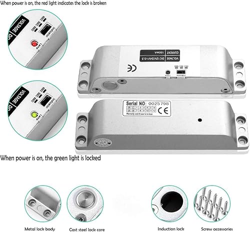 Serratura elettronica Serratura a catenaccio con ritardo di tempo DC 12V Fail Safe con ritardo di tempo per il sistema di controllo accessi alla porta - Honorern