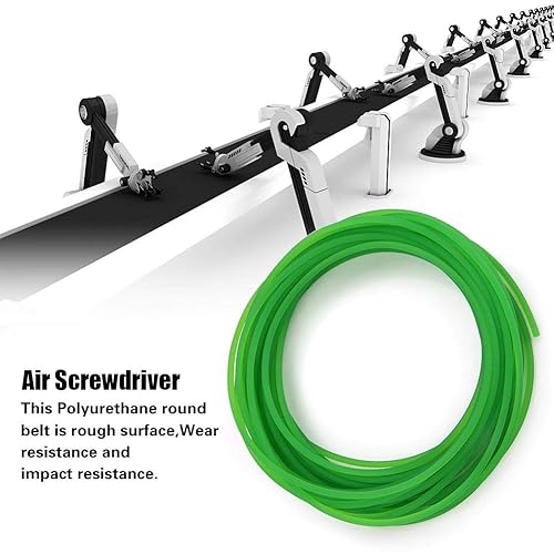 Cinghia di Trasmissione Cinghia Rotonda in Poliuretano PU con Superficie Ruvida Verde per Trasmissione(3mm*10m) - Honorern