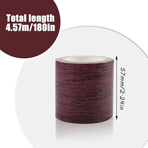 Zfseyuh Nastro Adesivo Color Legno Marrone per Mobili e Pavimenti - Riparazione Effetto Legno 5,7 cm x 4,57 m (Rosso Marrone) - Honorern
