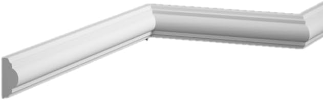 Cornice per parete Boiserie conf. da 10 mt profilo decorativo 3D in polimero duro bianco - verniciabili - Montaggio facile - Prezzo al mt Euro 6,62 - asta da 2 mt(MD002) - Honorern
