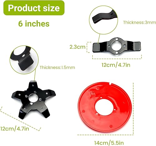 Testina per Tagliaerba, Piastra per Sarchiatore, Disco Decespugliatore, Accessori Tosaerba, Lama per Decespugliatore (L) - Honorern