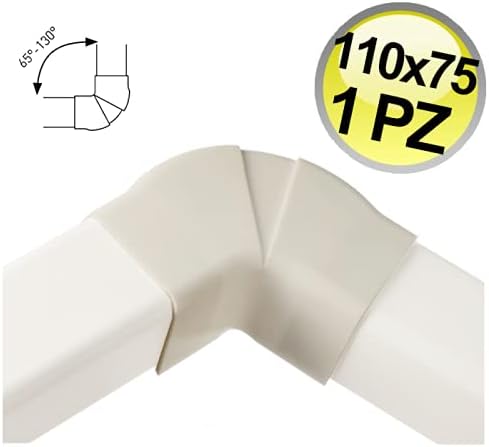 Curva piana regolabile per canalina 110x75 mm - 1 pz - Honorern