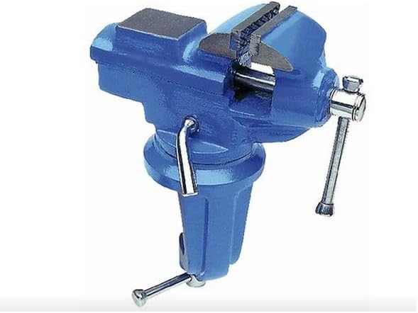 Morsa da Banco da Tavolo con Incudine, 60mm Morsa da Banco Morsetto con Base Girevole 360° Utile per Falegnameria Carpenteria Strumento di Riparazione - Honorern