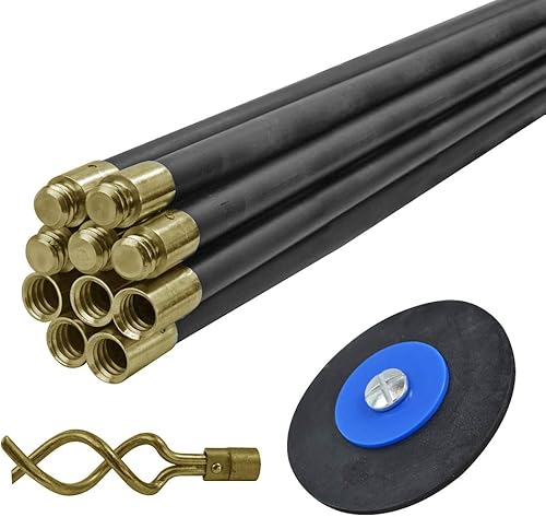 Faithfull Drain Clean Set (10 x Rods Plunger & Worm), FAIDRSET12, multicolore - Honorern