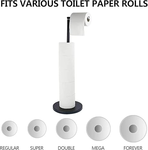 Porta carta igienica in piedi in acciaio inox 304, porta rotolo di carta igienica, 17 x 56,5 x 15 cm, per bagno - Honorern