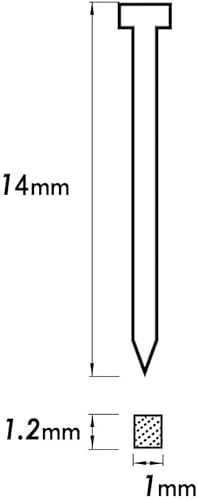 1000pcs 15mm tipo 47 chiodi for Tenasp. Tacker for cigliatrice for cigliatrice elettrica MESG45. Accessori for utensili elettrici (Taglia : 15mm) - Honorern