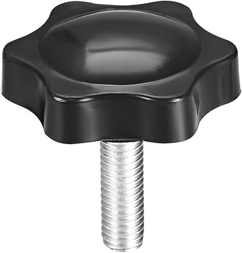 TOP-VIGOR Pomello a vite di bloccaggio a forma esagonale, 6 pezzi, M6 x 50 mm, diametro 25 mm, testa in plastica, maniglia con filettatura maschio - Honorern