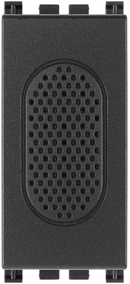 Vimar 19370.SR Arké Suoneria/ronzatore, funzione settabile staccando e ruotando il coperchio di 180°, alimentazione 12 V~ (SELV) 50-60 Hz, grigio - Honorern