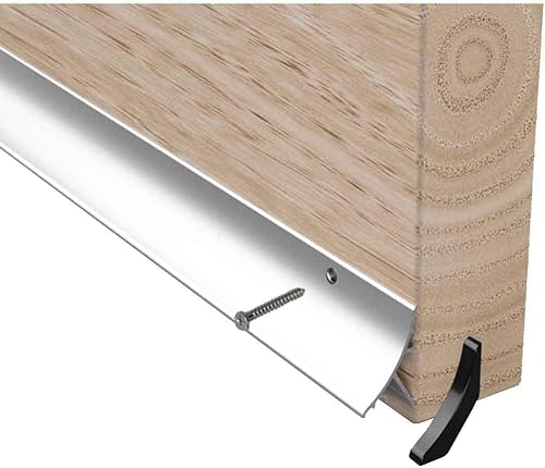 Stormguard Barra deflettore per porta, acqua piovana, 838 mm, argento 32 mm - Honorern