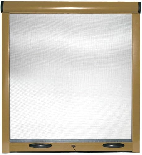 Zanzariera a rullo per finestra di casa con frizione in kit riducibile (bronzo, 100x170) - Honorern