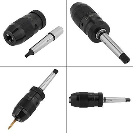 GOTOTOP Mandrino autoserrante per tornio senza chiave da 1-16 mm con capacità di 45# in acciaio e albero conico MT2-JT3 - Honorern