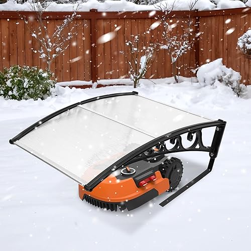 Robot tosaerba, garage per robot tosaerba, in plastica PP, resistente ai raggi UV, per robot tosaerba, protezione dalle intemperie, 106 x 87 x 50 cm, bianco - Honorern