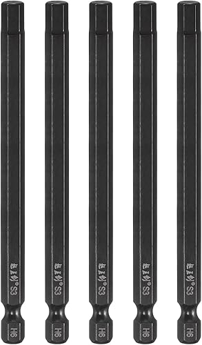 5 pezzi Chiave esagonale Punta per trapano 6 mm (H6) Metrico 1/4' Attacco esagonale 4' (100 mm) Lunghezza S3 Acciaio Cacciavite Magnetico Bit Standard Industriale esagonale Elettrico - Honorern
