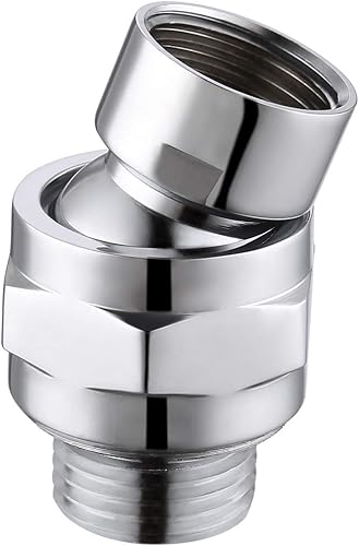 KES Connettore doccia Giunto sferico Soffione doccia Adattatore a sfera girevole Ottone regolabile Estensione braccio doccia Componente universale Cromo lucido, PSB101-CH - Honorern