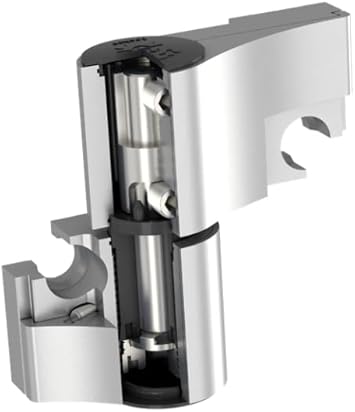 NAJDER Cerniera per porte in alluminio Jocker 160 kg 67 mm, cerniera doppia a 2 ali, cerniera a vite in alluminio estruso resistente, colore: grigio antracite RAL 7016M - Honorern