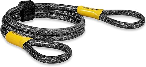 Cavo Antifurto per Biciclette, Cavo di Sicurezza per Monopattino, Cavo Acciaio Doppio Anello per Lucchetti Lucchetto a U o Disco - Honorern