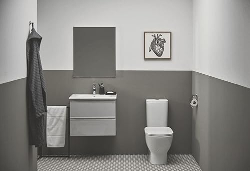 Ideal Standard - Tesi, Cassetta con batteria double flush, Scarico da 4.5/3 litri, Bianco seta - Honorern