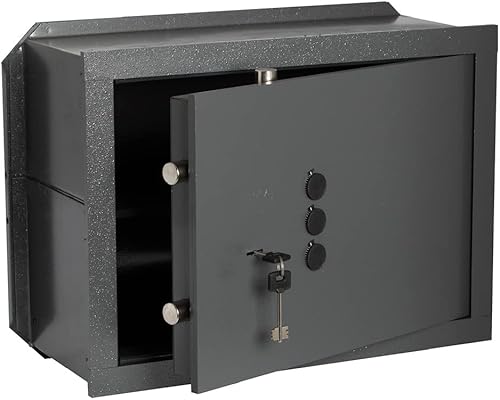 CISA 182210410, Cassaforte a Muro, con Chiave e combinatore, C Key 3, L42 x H30 x P25 - Honorern