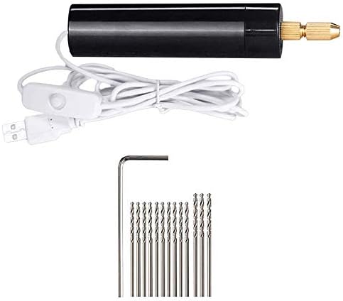 Set di Trapano A Mano -Elettrico 0,7-1,2 Mm per Resina, Mini Trapano Elettrico per la Fabbricazione di Morsa A Mandrino Elettrico - Honorern