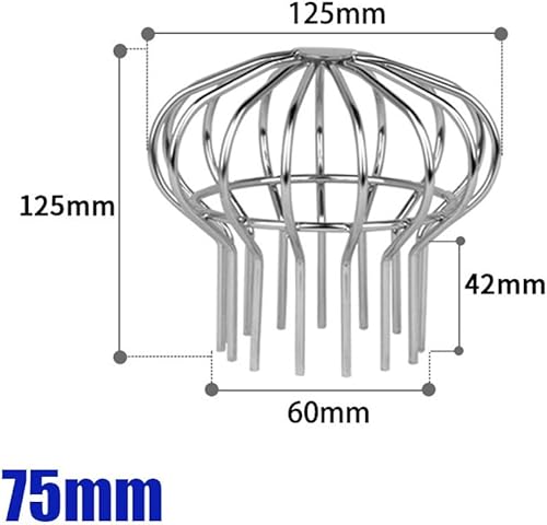 Tappo di scarico per tetto esterno, copertura per scarico del balcone, copertura per scarico del tetto, in acciaio , per drenaggio del balcone, tetto e pavimento (160 mm) - Honorern