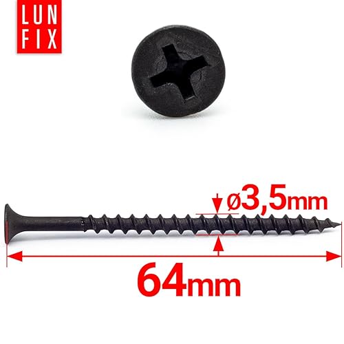 Viti per cartongesso, 3,5 x 35 mm, 1000 pezzi, viti per cartongesso, viti per cartongesso, viti per cartongesso, viti per cartongesso, viti per cartongesso, viti rapide - Honorern