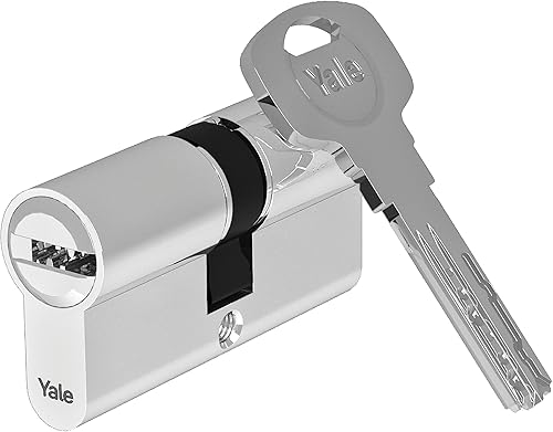 Yale Cilindro Europeo di sicurezza standard per serratura YC051KD274003N1 Nichelato, 27/40mm, Doppio, Frizionato, 3 Chiavi - Honorern