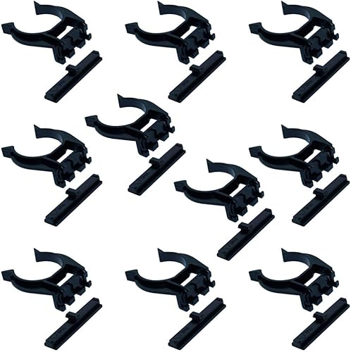 Cylingcolors - 10 Clip per Trapano a Forma di Coda di Albero, in plastica, Base per mobili, 28 mm, 34 mm, per Cucina e Bagno, Ø 34 mm - Honorern
