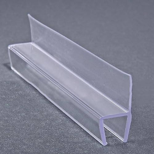 2 guarnizioni in plastica per porta della doccia, 50 cm, guarnizione di ricambio per porta della doccia, deflettore d'acqua da 6/8/10/12/15 mm (12 mm) - Honorern