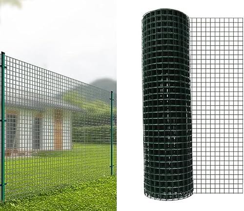 Rete Metallica Plastificata Verde Elettrosaldata Per Recinzioni Maglia Piccola Quadra 12,5x12,5 mm. per Voliere Gabbie Uccelli Orti e Giardino h. 100 cm. x 25 metri - Honorern