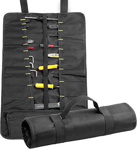 strumenti arrotolati borsa piccolo organizer sacchetti chiave cacciavite pinze borsa di stoccaggio tela roll up bag Socket strumento pacchetto - Honorern