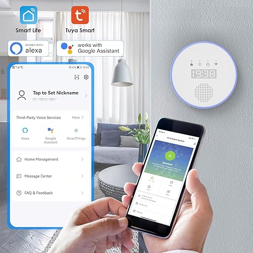 Antifurto casa con 15 pezzi, Allarme casa senza fili, 2.4G/5G Allarme casa con 1 PIR Sensore, 10 Sensori Per Porte E Finestre E 1 Sirena E 2 Telecomandi, Tramite App, Compatibile con Alexa - Honorern