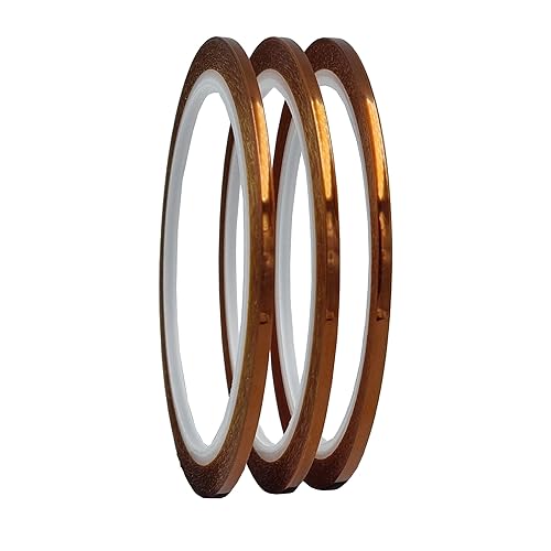 Nastro adesivo Poliimmide resistente alle Alte Temperature, Kit 3 rotoli, nastro termico Con Adesivo Silicone, Stampanti 3d, mascheratura, saldatura isolamento di Circuiti (6mm x 33m) - Honorern