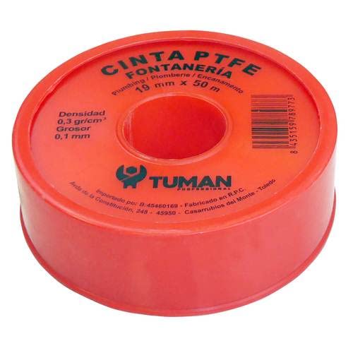 10 rotoli di nastro in teflon per impianti idraulici da 19 mmx0,1 mmx50 metri da 0,3 gr cm2 PTFE per sigillare filetti, tuberie. - Honorern