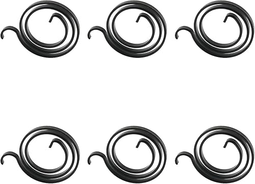Set di 6 molle per maniglia della porta, diametro 19 mm, set di ricambio per maniglia a spirale a 2,5 giri, molla interna a testa piatta - Honorern