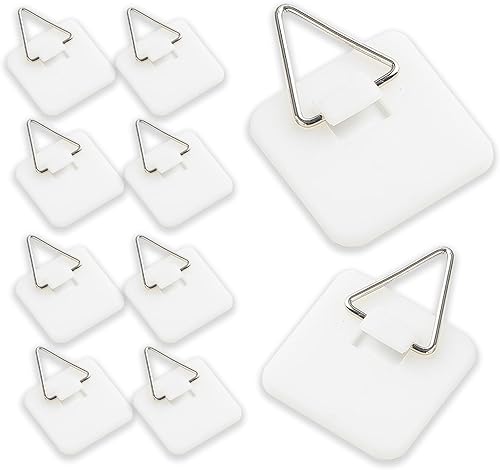 30 PCS Ganci Per Quadri Adesiv - Ganci per Piatti da Parete Multifunzione - Verticali Invisibili per Cucina, Ufficio, Bagno e Decorazioni - Resistente e Facile da Usare (grande piazza) - Honorern