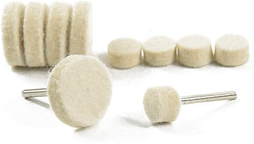 76 pezzi in feltro di lana per lucidatura, per utensili rotanti, gioielli, vetro, pietra, metallo, ceramica, trapano per nail art - Honorern