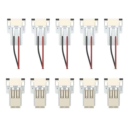 Connettori Striscia LED, 10 Pezzi, 2-Pin, 8mm, Senza Saldatura, per Strisce LED 5V 12V 24V SMD 3528 2835 Monochrome - Honorern
