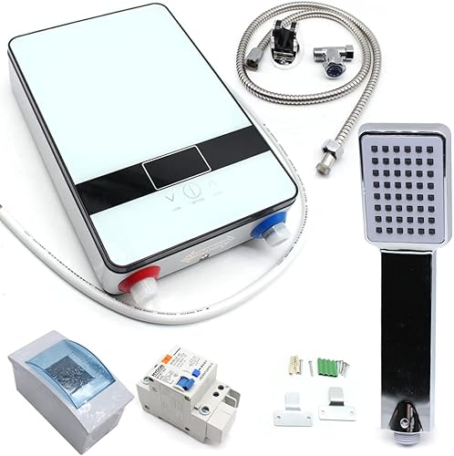 6500W Scaldabagno elettrico con display della temperatura LED e soffione doccia intelligente di contatto scaldabagno istantaneo 220V - Honorern