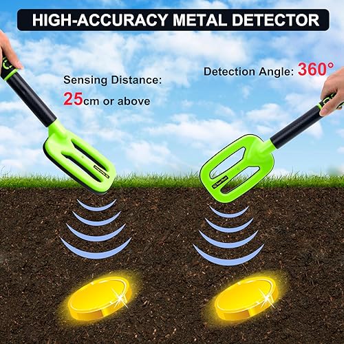 Metal Detector Subacqueo, Impermeabile IP68, Metal Detector Professionale Portatile con Allarme Sonoro e Vibrazione, Luce LED, Ricerca di Tesori in Immersione, Spiaggia, Giardino - Honorern